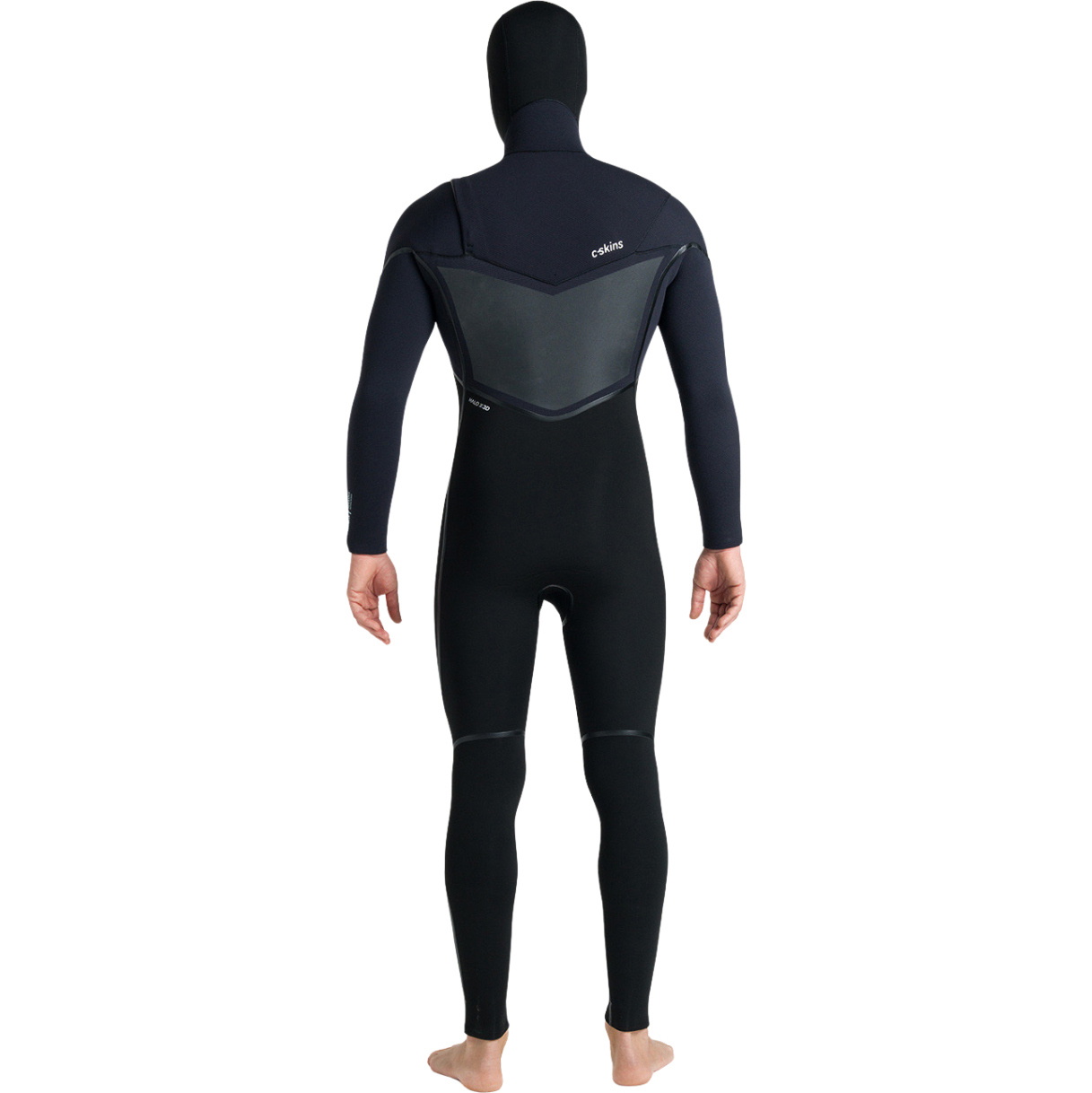 2026 C-Skins Mens Nuwave Wired 6/5mm Hooded Wetsuit CWI65MH - Black / Black / Blue